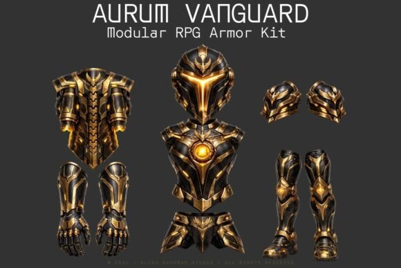 Aurum Vanguard 4K RPG Modular Armor Kit: Strategic Design for Professional Creators