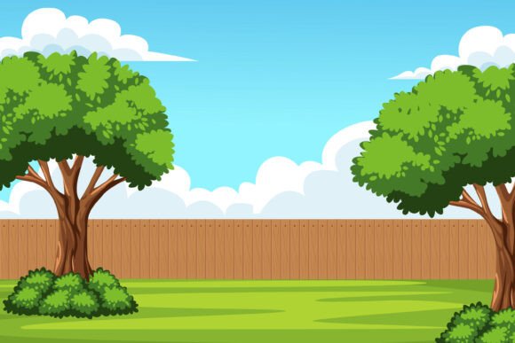 Cartoon Park Landscape with Trees: A Versatile Visual Resource for Creative and Practical Uses