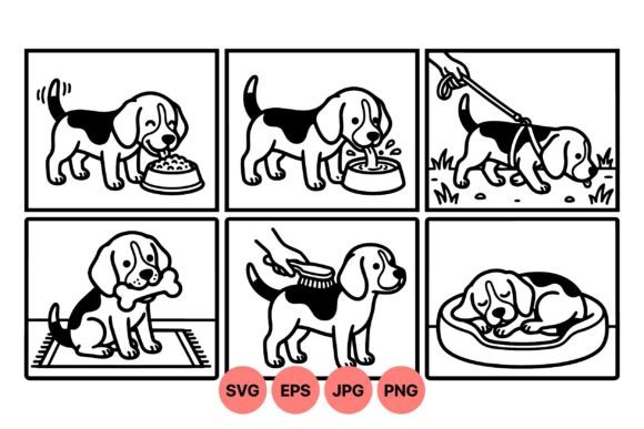 Cute Beagle Puppy Clipart Pack: A Versatile Resource for Creative Projects