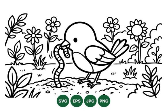 Cute Bird and Worm Clipart: Strategic Visuals for Purposeful Communication