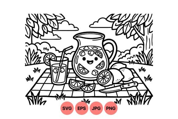 Cute Lemonade Picnic Vector Art: A Fresh Design Asset for Creative Projects