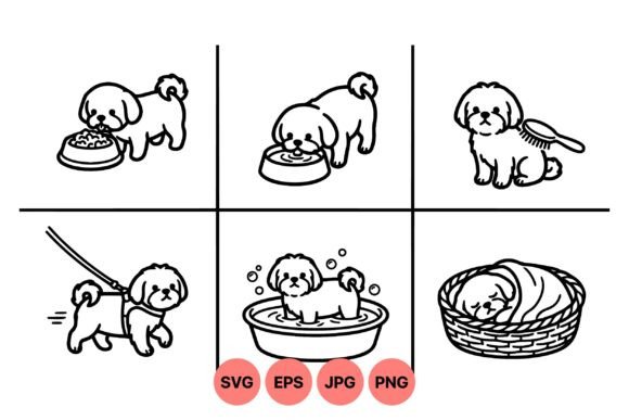 Cute Puppy Daily Life SVG: A Versatile Design Resource Done Right