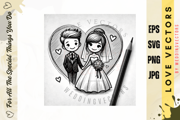 Discover the Magic of Romantic Graphics: Elevating Love Stories with Weddingvectors - 11005820
