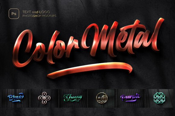 Elevate Your Brand Identity with the Color Metal Text Logo Scene Generator