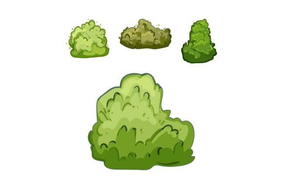 Enhancing Creativity and Efficiency with the Green Garden Shrubs Collection Vector Il