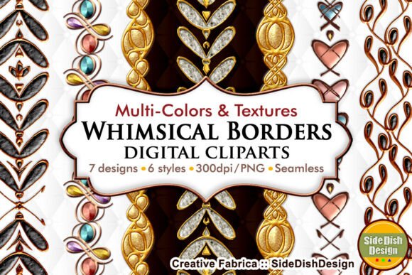 Exploring the Versatility of Whimsical Border Digital Cliparts Multi for Creative Projects