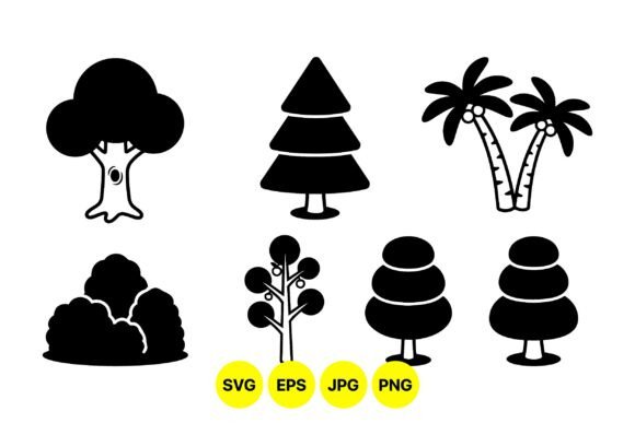 Minimalist Tree Silhouette Clipart: A Versatile Design Resource for Modern Creatives