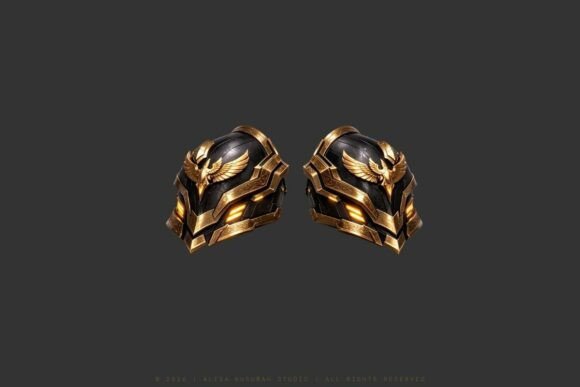 Ornate Pauldrons Shoulder Guards: A Premium Asset for Concept Artists and Design Professionals