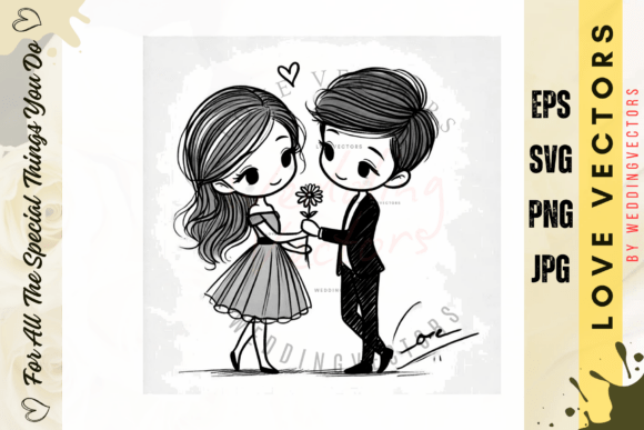 Romantic Visual Storytelling with Weddingvectors - 11004332