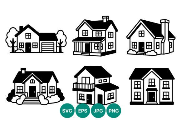 Strategic Uses of House Icons Black White Vector Art in Modern Design and Communication