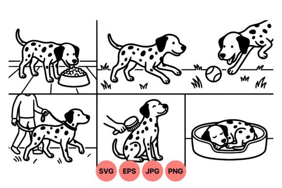 The Growing Appeal of Dalmatian Dog Life Clipart in Modern Creative Work